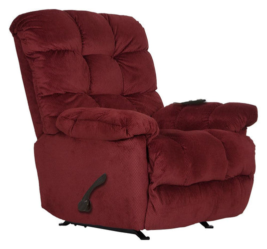 Catnapper - Nettles Chaise Rocker Recliner w/Deluxe Heat & Massage in Merlot - 4737-2/1765-40 veiw 2