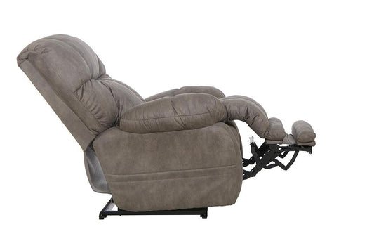 Catnapper - Dawkins Power Lay Flat Recliner w/Oversized X-tra Comfort Footrest in Charcoal - 647937142868 veiw 2