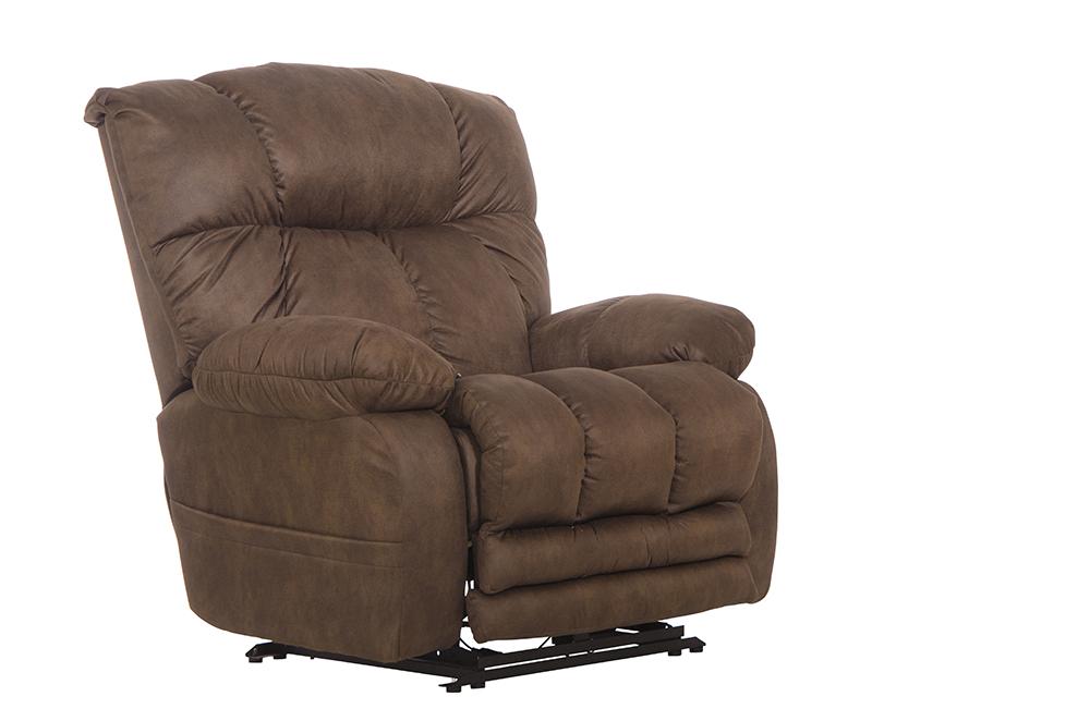 Catnapper - Dawkins Power Lay Flat Recliner w/Oversized X-tra Comfort Footrest in Chocolate - 647937142879 veiw 1