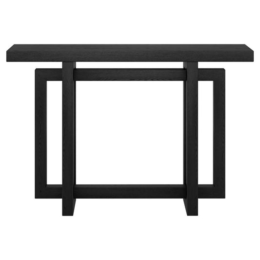 Hudson & Canal - Breslow 44in Wide Rectangular Console Table in Black Grain - AT2257 veiw 2