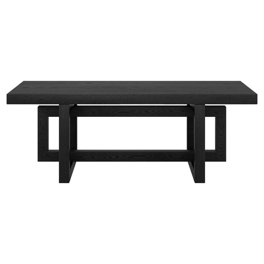 Hudson & Canal - Breslow 47in Wide Rectangular Coffee Table in Black Grain - CT2260 veiw 2