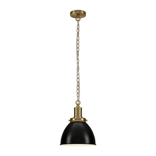 Hudson & Canal - Elodie 12in Wide Pendant with Metal Shade in Blackened Bronze/Brass/Blackened Bronze - PD2111 veiw 2