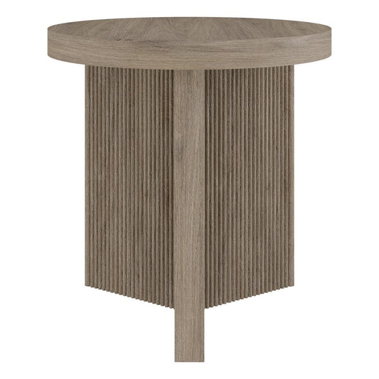 Hudson & Canal - Holm 22in Wide Round Side Table in Antiqued Gray Oak - ST2256 veiw 2