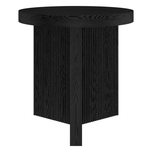 Hudson & Canal - Holm 22in Wide Round Side Table in Black Grain - ST2254 veiw 2