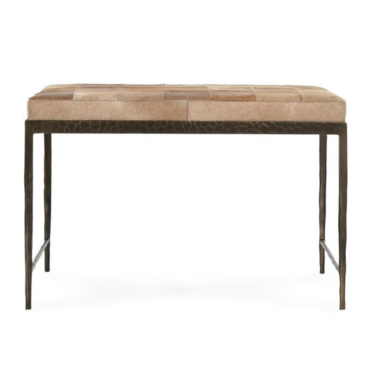 Classic Home - Achen Leather Hide Ottoman Bench In Blond - 53002018 veiw 2