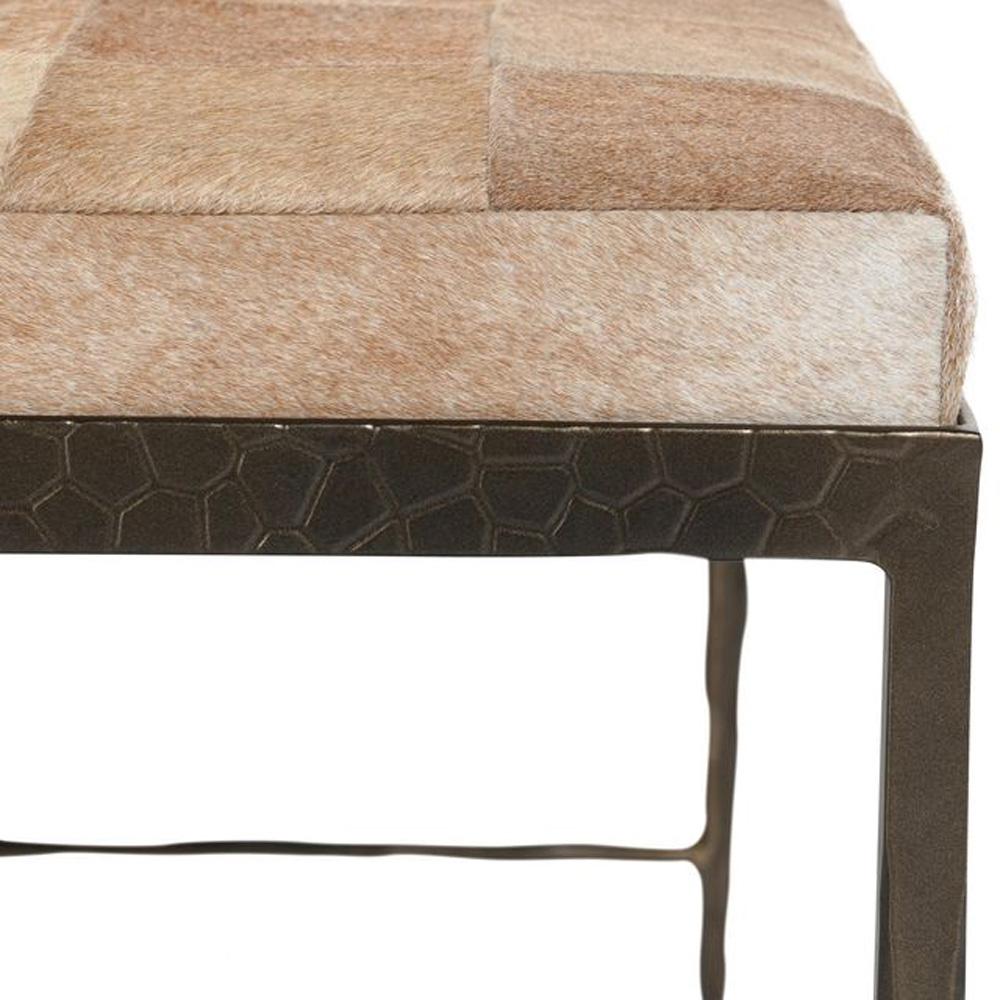 Classic Home - Achen Leather Hide Ottoman Bench In Blond - 53002018 veiw 4