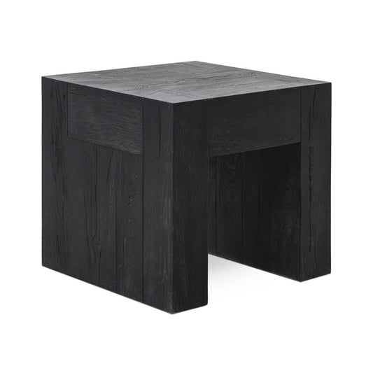 Classic Home - Bristol Reclaimed Oak End Table In Meadow Black - 51031690 veiw 2