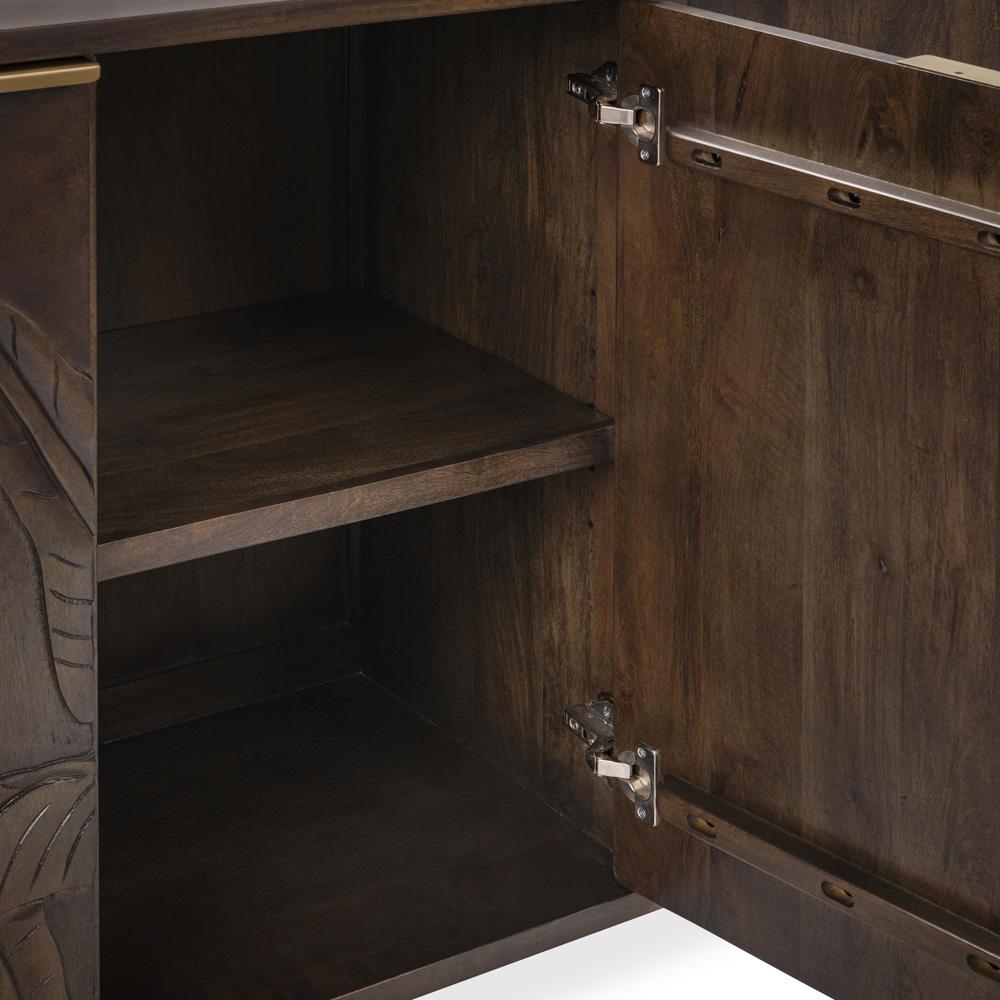 Classic Home - Ledro 82in Solid Wood Dark Brown Buffet Sideboard - 52010961 veiw 6