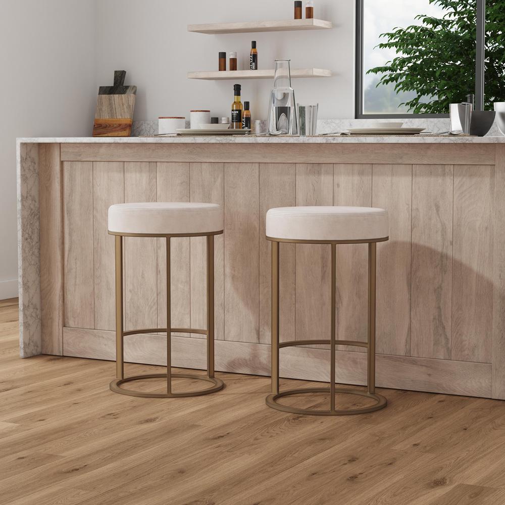Classic Home - Quinn Counter Stool Natural And Brass - 53001930 veiw 6