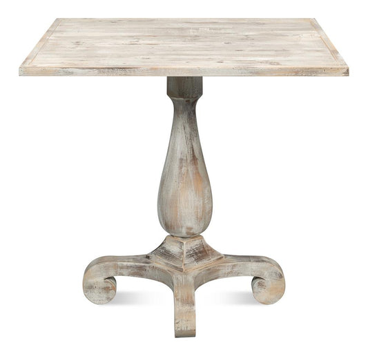 Sarreid Ltd - Bistro Table, Grey Oak - U021-06 veiw 2