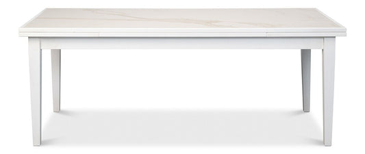 Sarreid Ltd - Rect. Extension Dining Table, White - U149-AS08 veiw 2