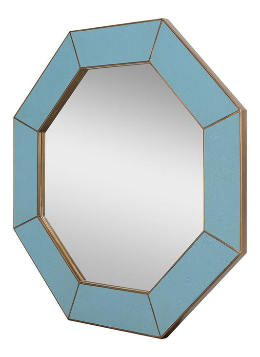 Sarreid Ltd - Eleanor Mirror,Shagreen,Chambray Blue - 54249-4 veiw 2