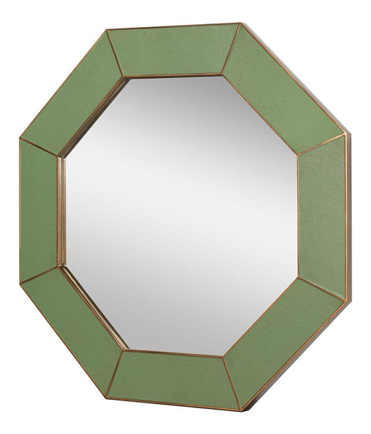 Sarreid Ltd - Eleanor Mirror,Shagreen,Watercress - 54249-3 veiw 2