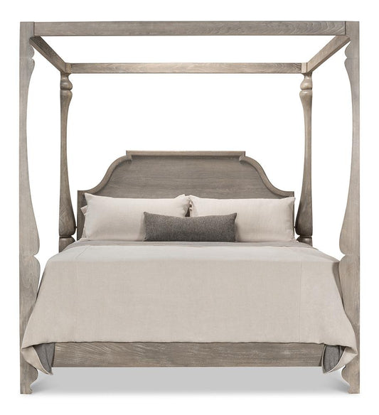Sarreid Ltd - Madeline Bungalow Bed, King, Moonskin - 53286 veiw 2