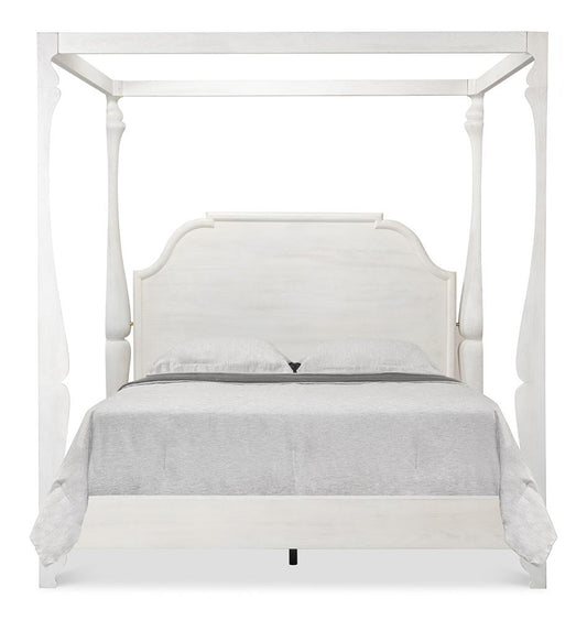 Sarreid Ltd - Madeline Bungalow Bed King Bungalow White - 53286-B veiw 2