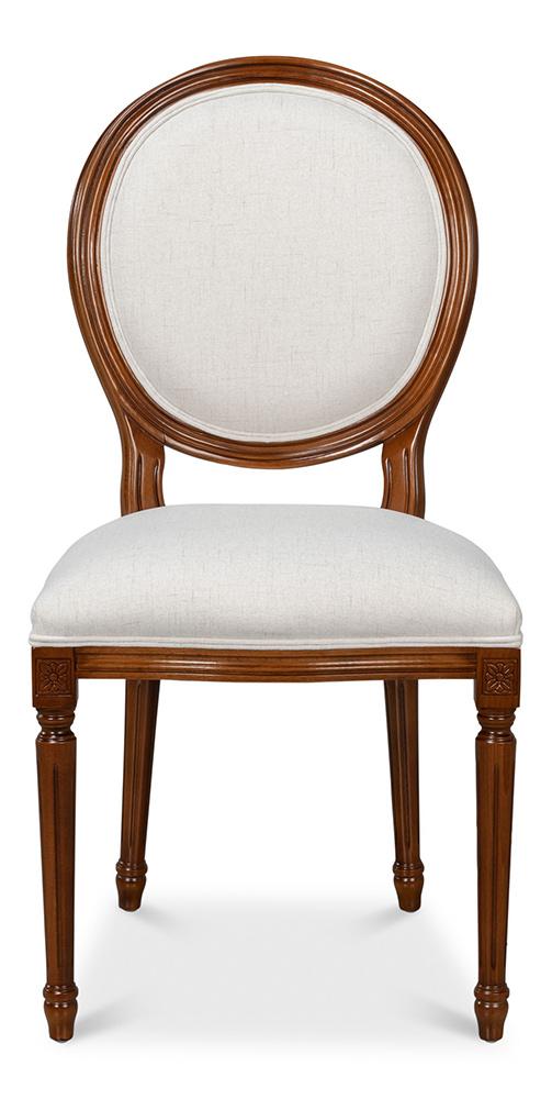 Sarreid Ltd - Hugo Oval Side Chair, Old World Walnut (Set of 2) - 54178 veiw 2