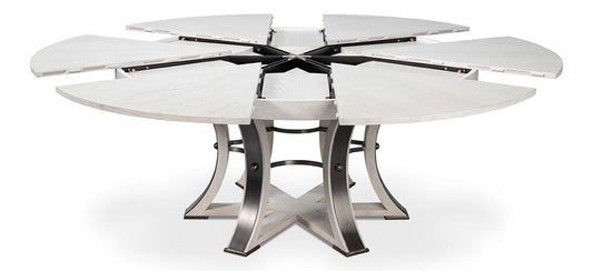 Sarreid Ltd - Tower Jupe Dining Table,Lrg,Working Wht - 54225-WW veiw 2