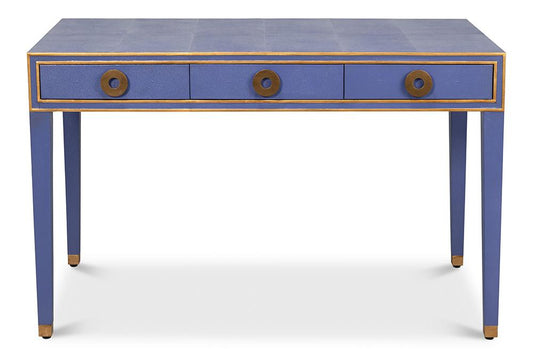 Sarreid Ltd - Gabriella Shagreen Desk/Table,Marlin Blue - 54000-2 veiw 2