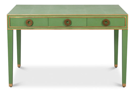Sarreid Ltd - Gabriella Shagreen Desk/Table,Watercress - 54000-3 veiw 2