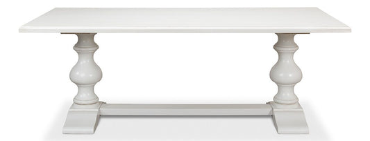 Sarreid Ltd - Lionisio Trestle Table, Cortina White - R085-79 veiw 2
