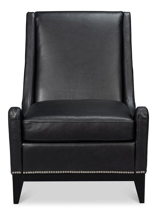Sarreid Ltd - Brandy Accent Chair, Onyx Black - 54091 veiw 2