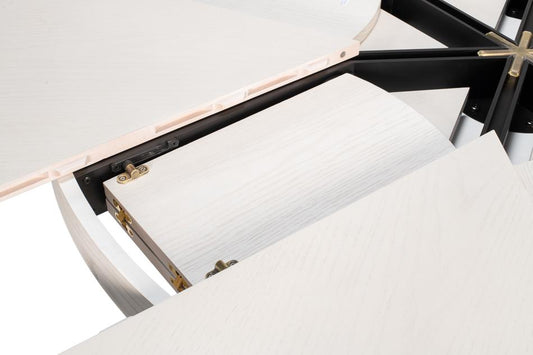 Sarreid Ltd - Tower Jupe Dining Table,Med,Working Wht - 54220-WW veiw 3