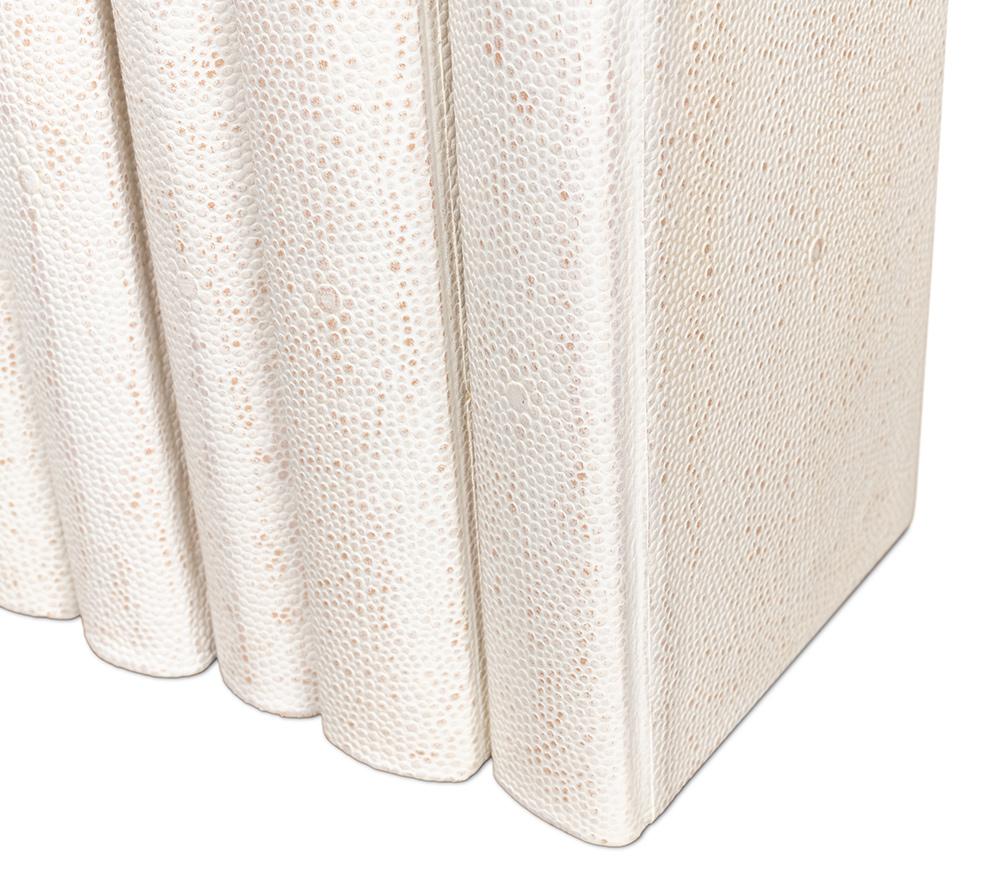 Sarreid Ltd - Shagreen Books, Set Of 12, Osprey White - 54077-4 veiw 12