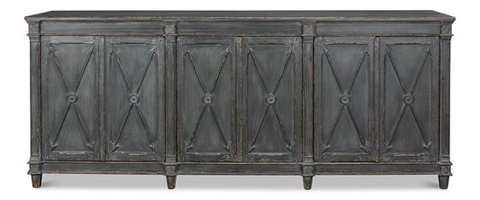 Sarreid Ltd - Marksman Sideboard, Concrete Grey - 40771 veiw 2
