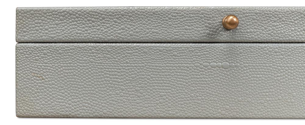 Sarreid Ltd - Gatsburg Shagreen Box, Storm Grey, S/2 - 54078-2 veiw 12