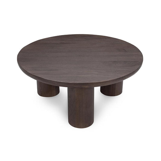 Kosas Home - Beau Solid Wood Round Brown Coffee Table - 51011925 veiw 2