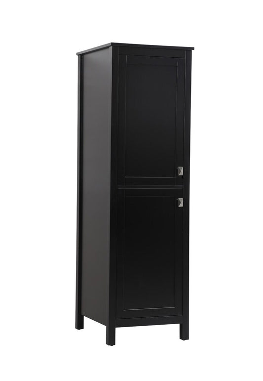 Elegant Furniture & Lighting - Adian 20 Inch Wide Bathroom Linen Storage Freestanding Cabinet In Black - SC012065BK veiw 2