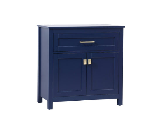 Elegant Furniture & Lighting - Adian 30 Inch Wide Bathroom Storage Freestanding Cabinet In Blue - SC013030BL veiw 2
