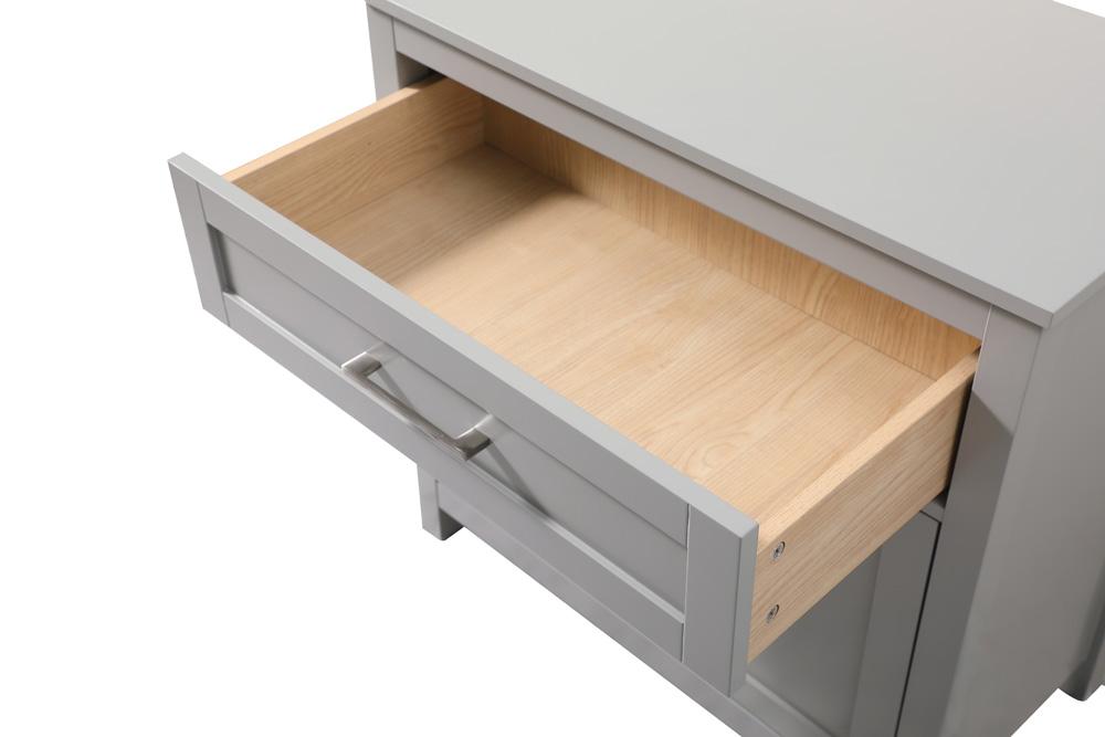 Elegant Furniture & Lighting - Adian 30 Inch Wide Bathroom Storage Freestanding Cabinet In Grey - SC013030GR veiw 7