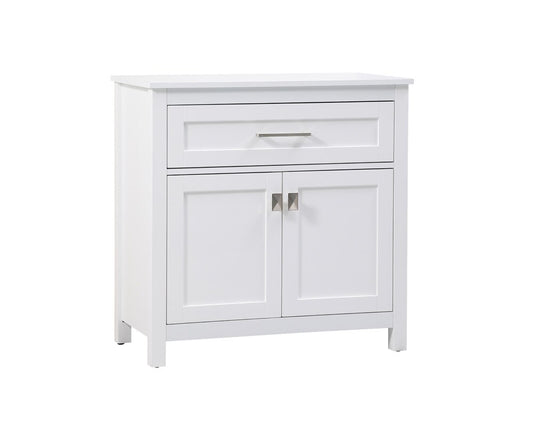Elegant Furniture & Lighting - Adian 30 Inch Wide Bathroom Storage Freestanding Cabinet In White - SC013030WH veiw 2