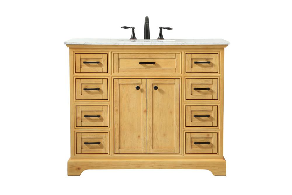 Elegant Furniture & Lighting - Americana 42 inch Single bathroom vanity in natural wood - VF15042NW veiw 1