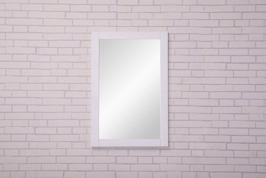 Elegant Furniture & Lighting - Aqua 22 In. Contemporary Mirror In White - VM-2001 veiw 2