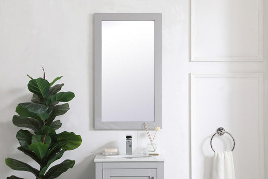 Elegant Furniture & Lighting - Aqua rectangle vanity mirror 18 inch in Grey - VM21832GR veiw 2