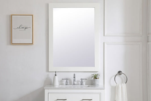 Elegant Furniture & Lighting - Aqua rectangle vanity mirror 27 inch in White - VM22736WH veiw 2