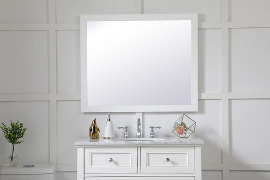 Elegant Furniture & Lighting - Aqua rectangle vanity mirror 30 inch in White - VM23036WH veiw 2