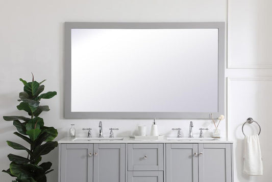 Elegant Furniture & Lighting - Aqua rectangle vanity mirror 60 inch in Grey - VM26036GR veiw 2