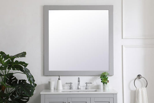 Elegant Furniture & Lighting - Aqua square vanity mirror 36 inch in Grey - VM23636GR veiw 2
