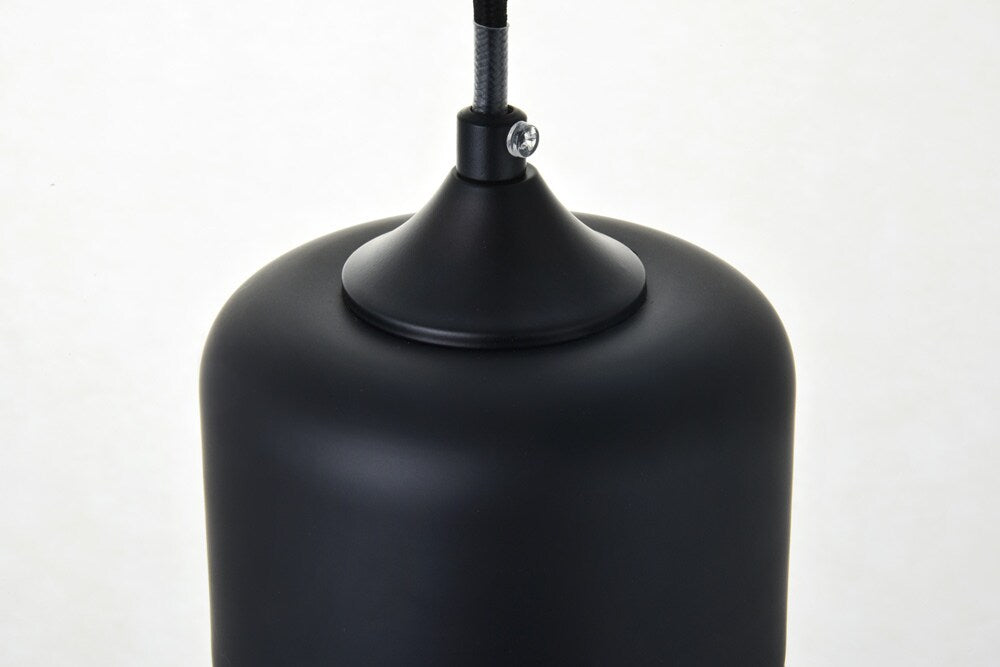 Elegant Furniture & Lighting - Ashwell 1 Light Black Pendant With Clear Glass - LD2240BK veiw 6