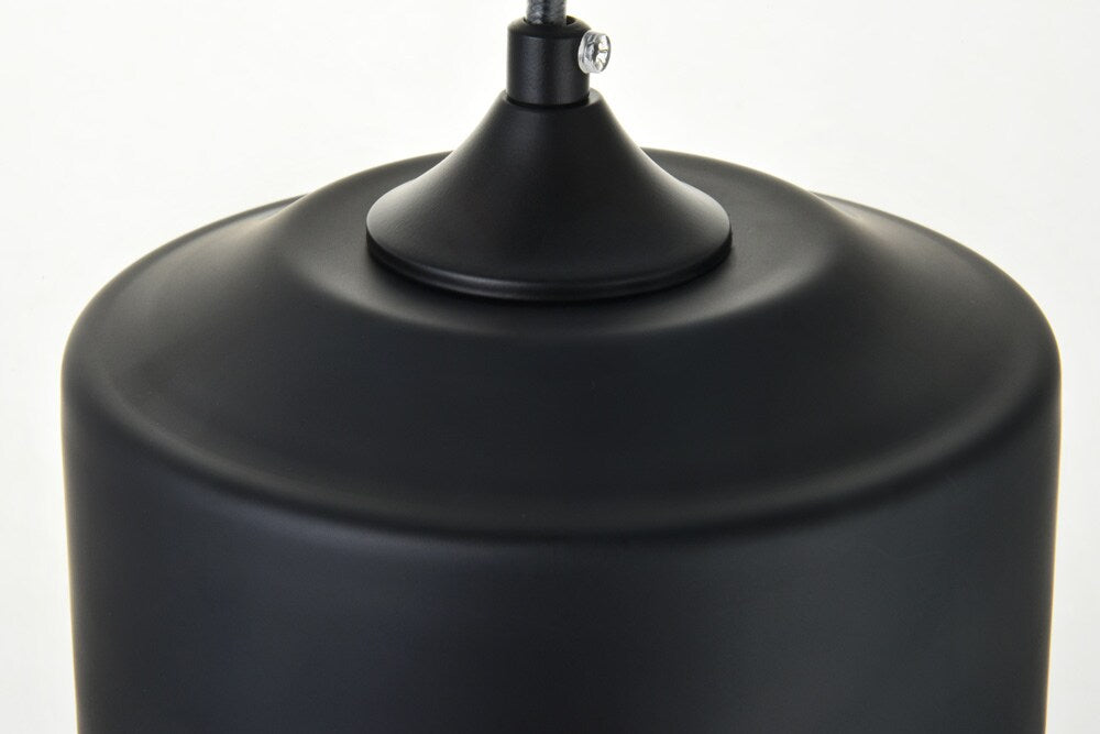 Elegant Furniture & Lighting - Ashwell 1 Light Black Pendant With Clear Glass - LD2241BK veiw 6