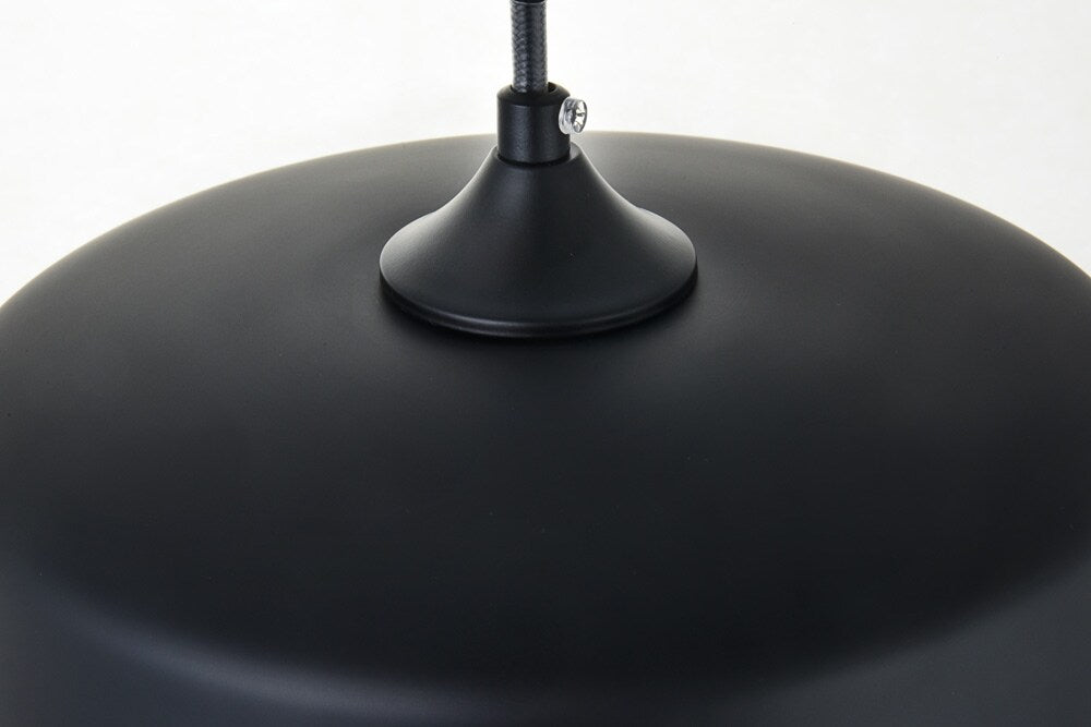 Elegant Furniture & Lighting - Ashwell 1 Light Black Pendant With Clear Glass - LD2243BK veiw 6