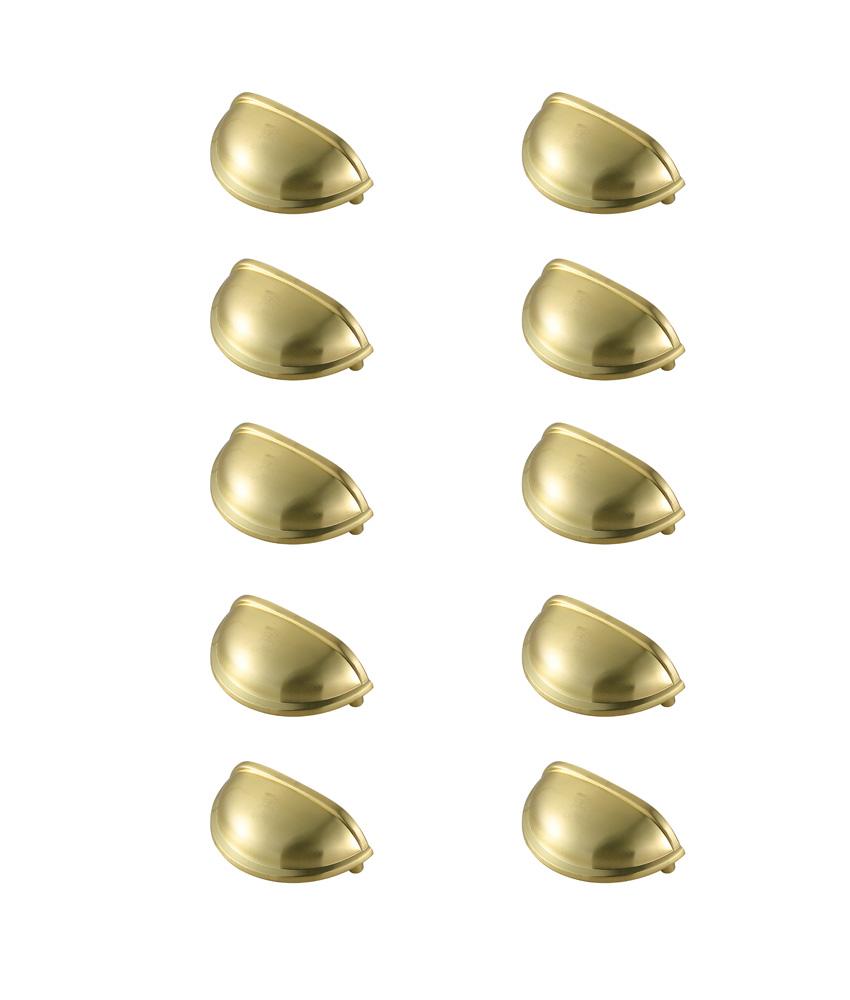 Elegant Furniture & Lighting - Atticus 3in Center to Center Brushed Gold Cup Bar Pull Multipack (set of 10) - PL3002-GD-10PK veiw 1