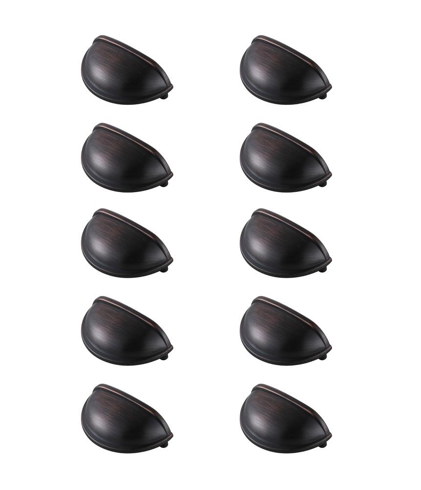 Elegant Furniture & Lighting - Atticus 3in Center to Center Oil-rubbed Bronze Cup Bar Pull Multipack (set of 10) - PL3002-ORB-10PK veiw 1