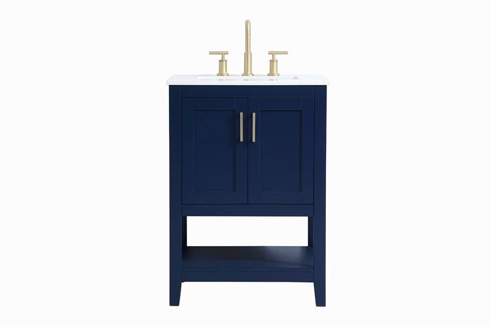 Elegant Furniture & Lighting - Aubrey 24 inch Single Bathroom Vanity in Blue - VF16024BL veiw 1
