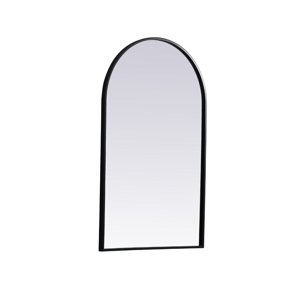 Elegant Furniture & Lighting - Ayra Metal Frame Arch Mirror 22x36 Inch in Black - MR1A2236BLK veiw 8