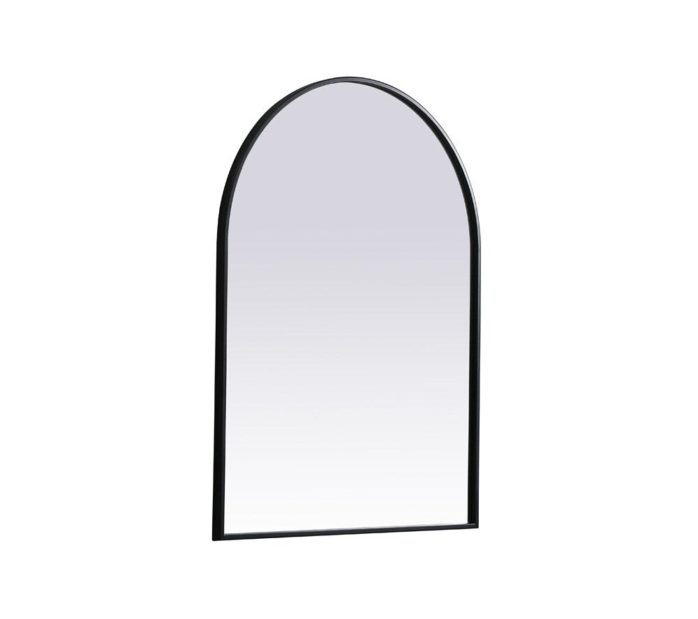 Elegant Furniture & Lighting - Ayra Metal Frame Arch Mirror 27x36 Inch in Black - MR1A2736BLK veiw 8