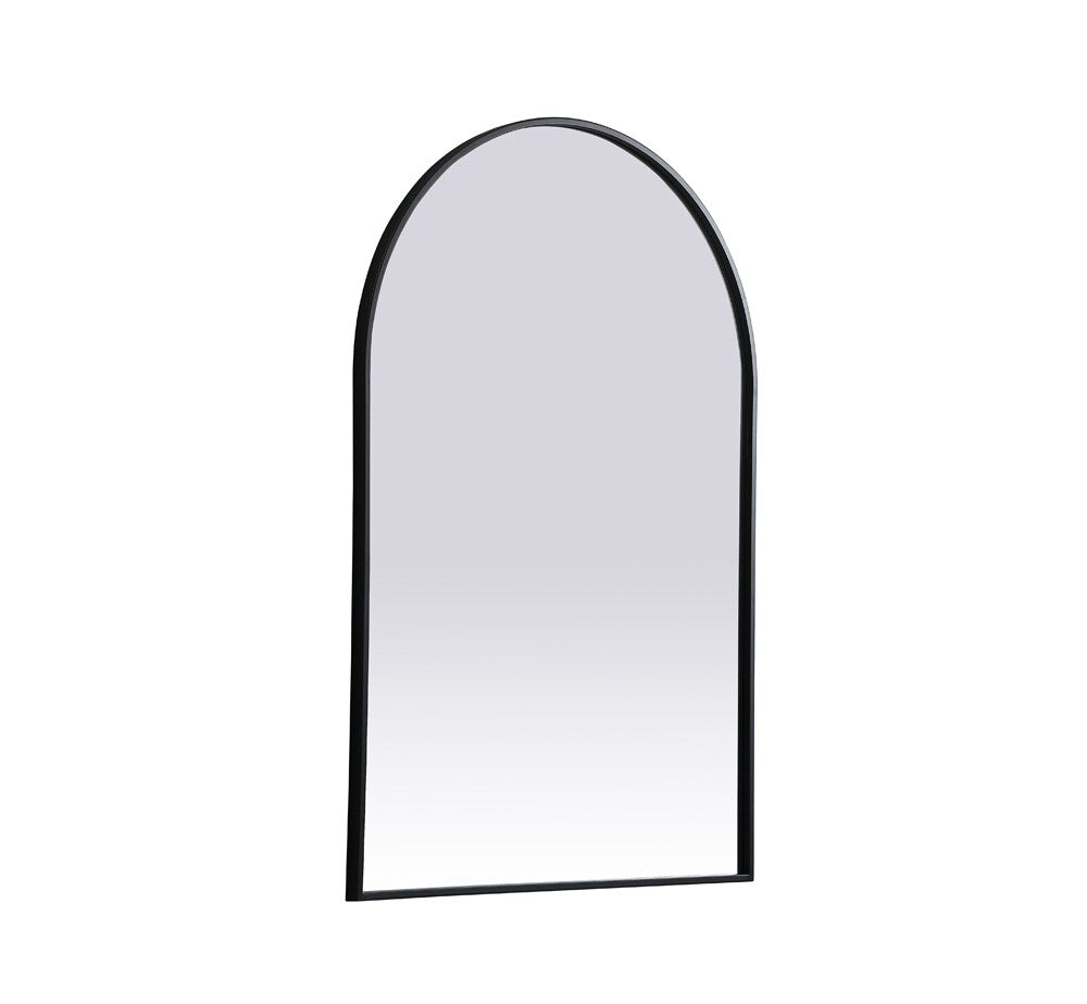 Elegant Furniture & Lighting - Ayra Metal Frame Arch Mirror 27x40 Inch in Black - MR1A2740BLK veiw 8